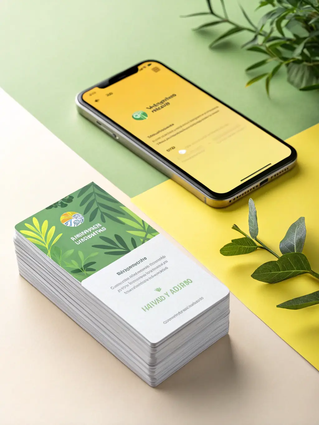 An illustration depicting the cost savings and environmental benefits of using digital business cards instead of traditional printed cards.